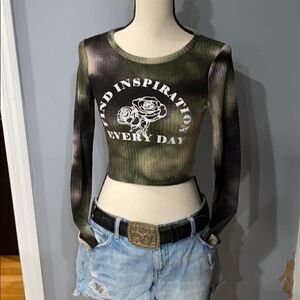 Long sleeve Crop tie dye